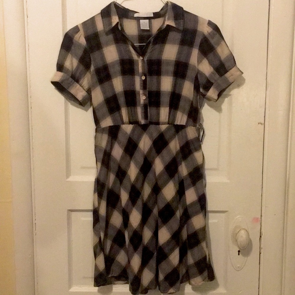 Gingham A-Line Dress